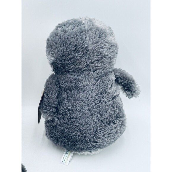 Destination Nation Gray White Penguin Plush Aurora Stuffed Animal Toy New w Tags - Picture 3 of 5